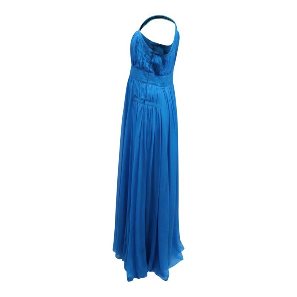 Diane Von Furstenberg Ophelia Ruched Silk Dress in Blue Silk - Picture 2 of 4